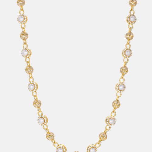 10mmS925MoissanitePearlRoundBeadChain 3