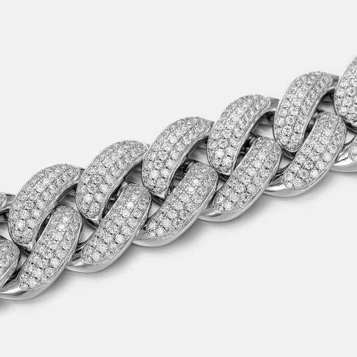 20mmFourRowsMoissaniteCubanBracelet 2