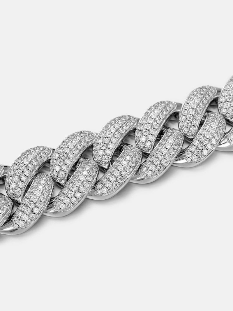 20mmFourRowsMoissaniteCubanBracelet 2