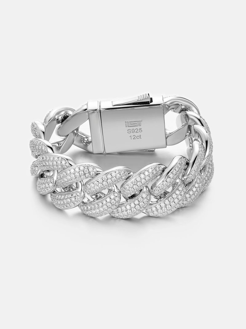 20mmFourRowsMoissaniteCubanBracelet 4