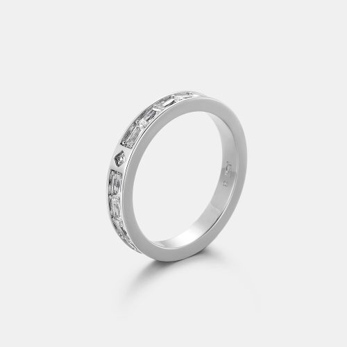 3.2MMBaguetteMoissaniteSingleRowEternityRing 1