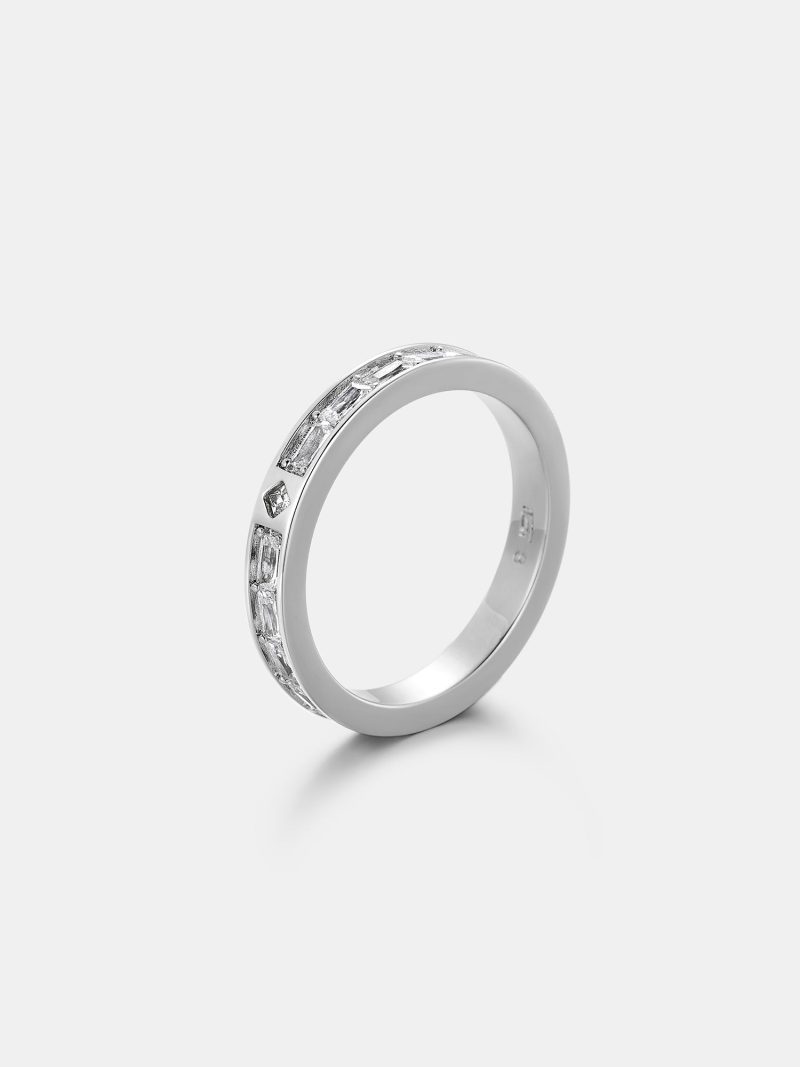 3.2MMBaguetteMoissaniteSingleRowEternityRing 1