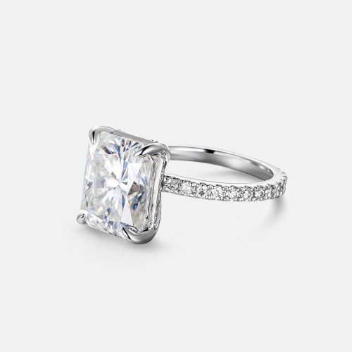 5CTSolitaireRadiantCutMoissaniteEngagementRing 1