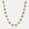 10MM S925 Moissanite Colored Gem G-Link Chain