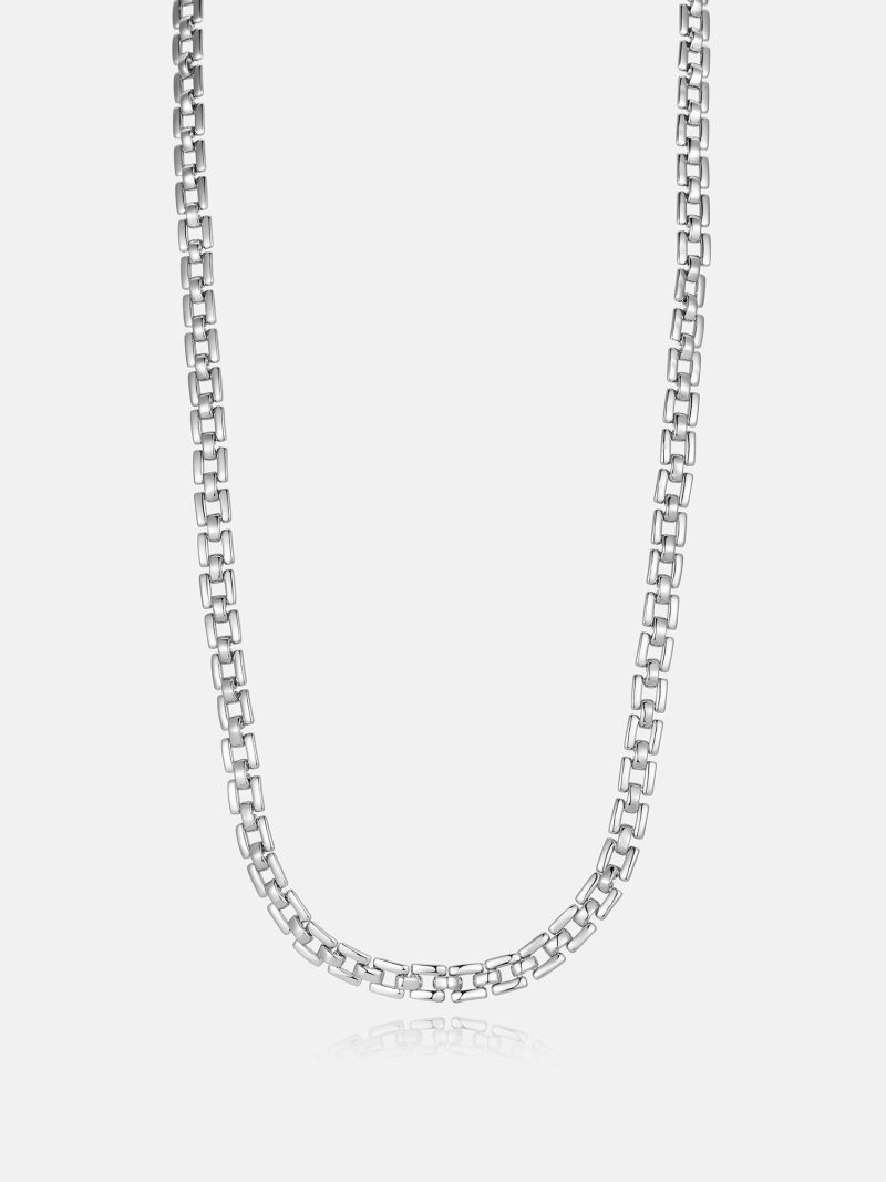 6mmItalianSilverSquareLinkChain 6