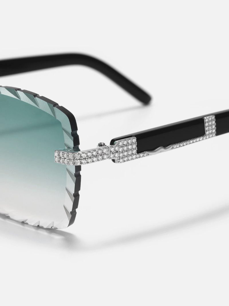 DiamondCutMoissaniteRimlessSunglasses 1