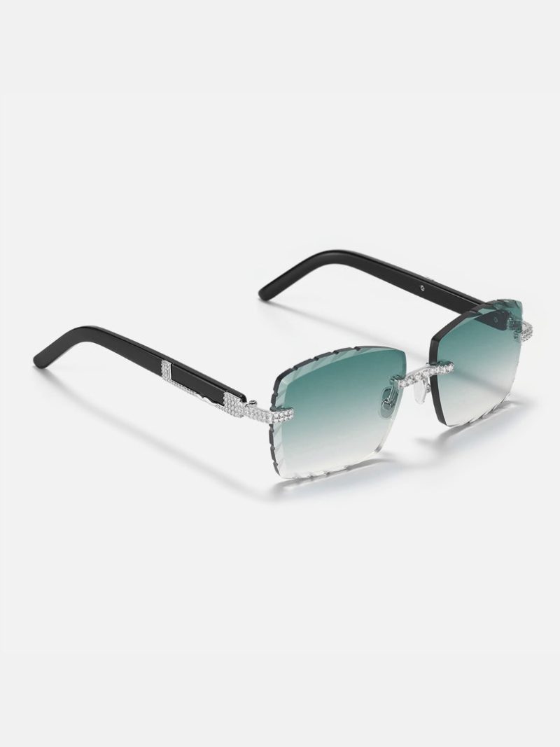 DiamondCutMoissaniteRimlessSunglasses 2