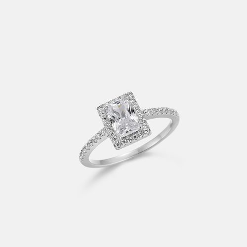 HaloRadiantCutMoissaniteEngagementRing 3