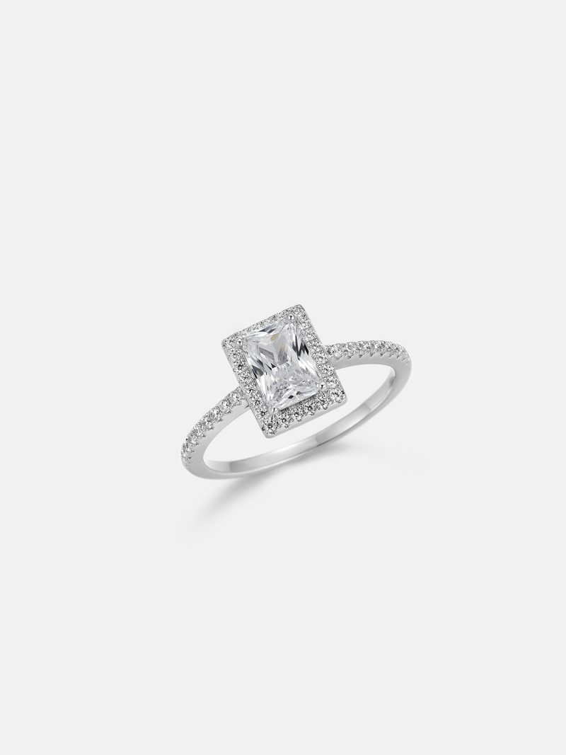 HaloRadiantCutMoissaniteEngagementRing 3