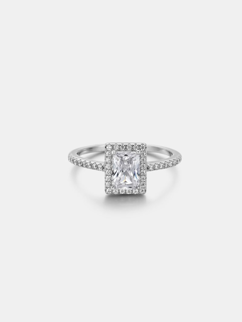 HaloRadiantCutMoissaniteEngagementRing 4