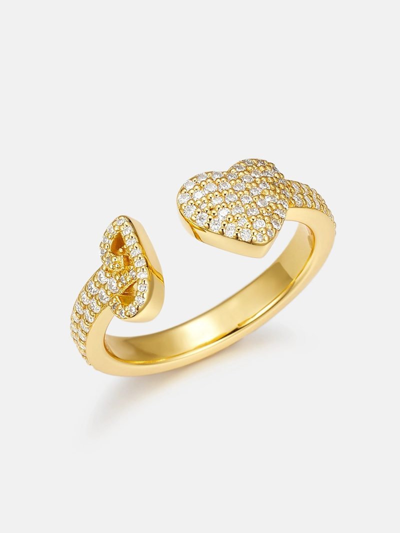 Heart ShapeMoissaniteOpenRing 1