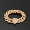 Diamond Cuban Link Bracelet (19mm) In Yellow Gold - iGT