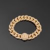 Diamond Cuban Link Bracelet (12mm) In Yellow Gold - iGT