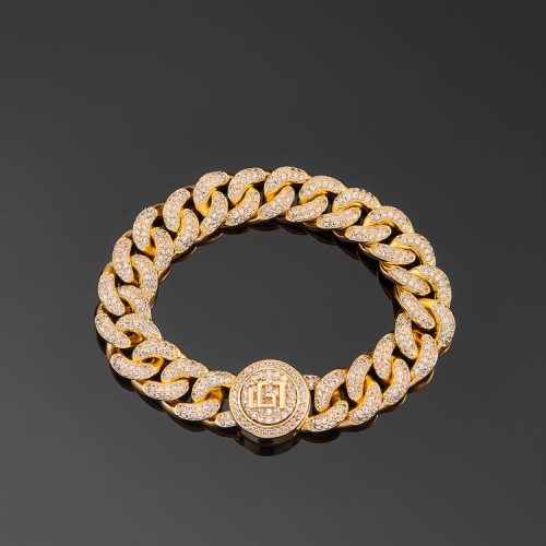 Diamond Cuban Link Bracelet (12mm) In Yellow Gold - iGT