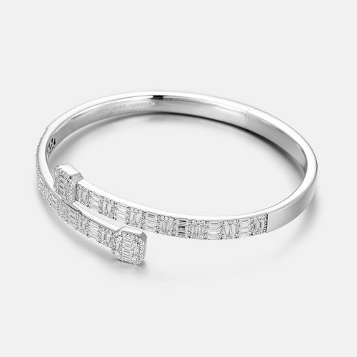 MoissaniteBaguetteDesignerBangle 1