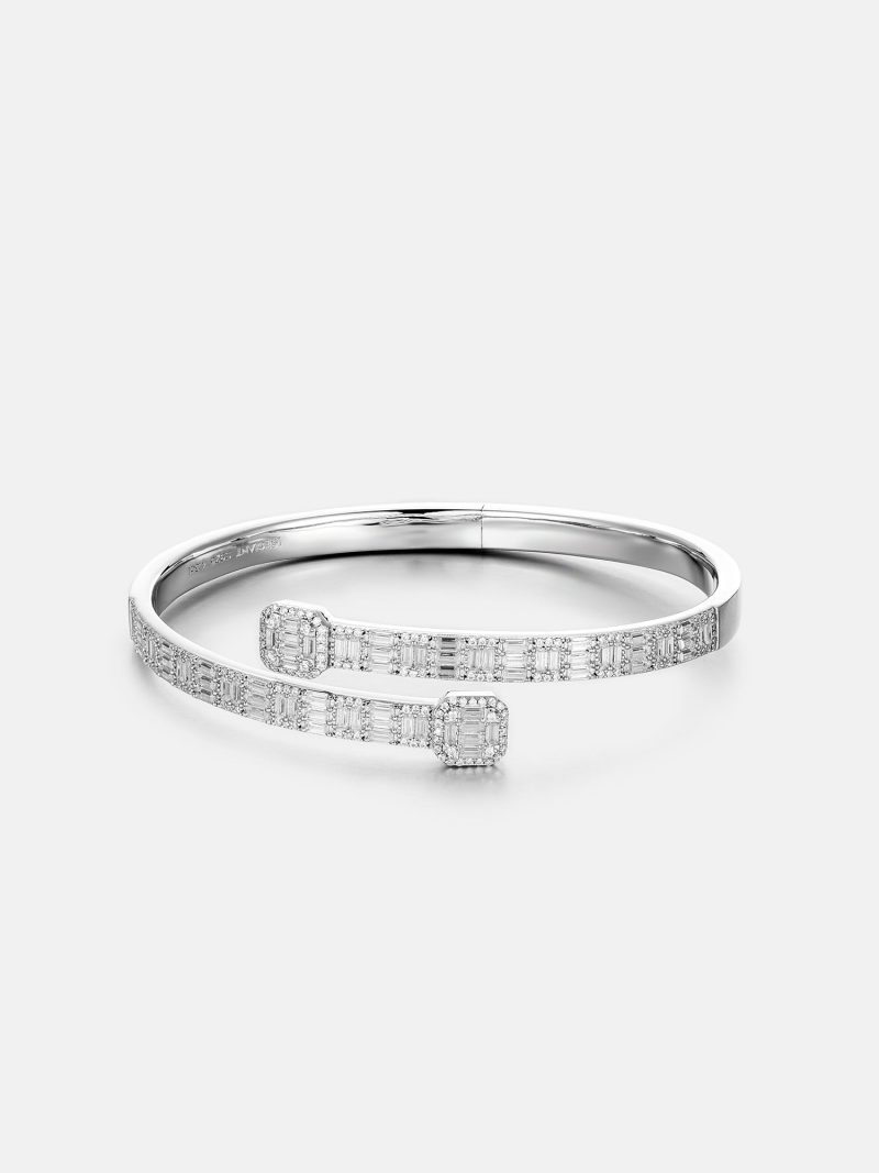 MoissaniteBaguetteDesignerBangle 2