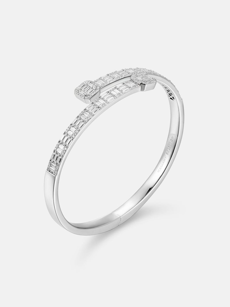 MoissaniteBaguetteDesignerBangle 3