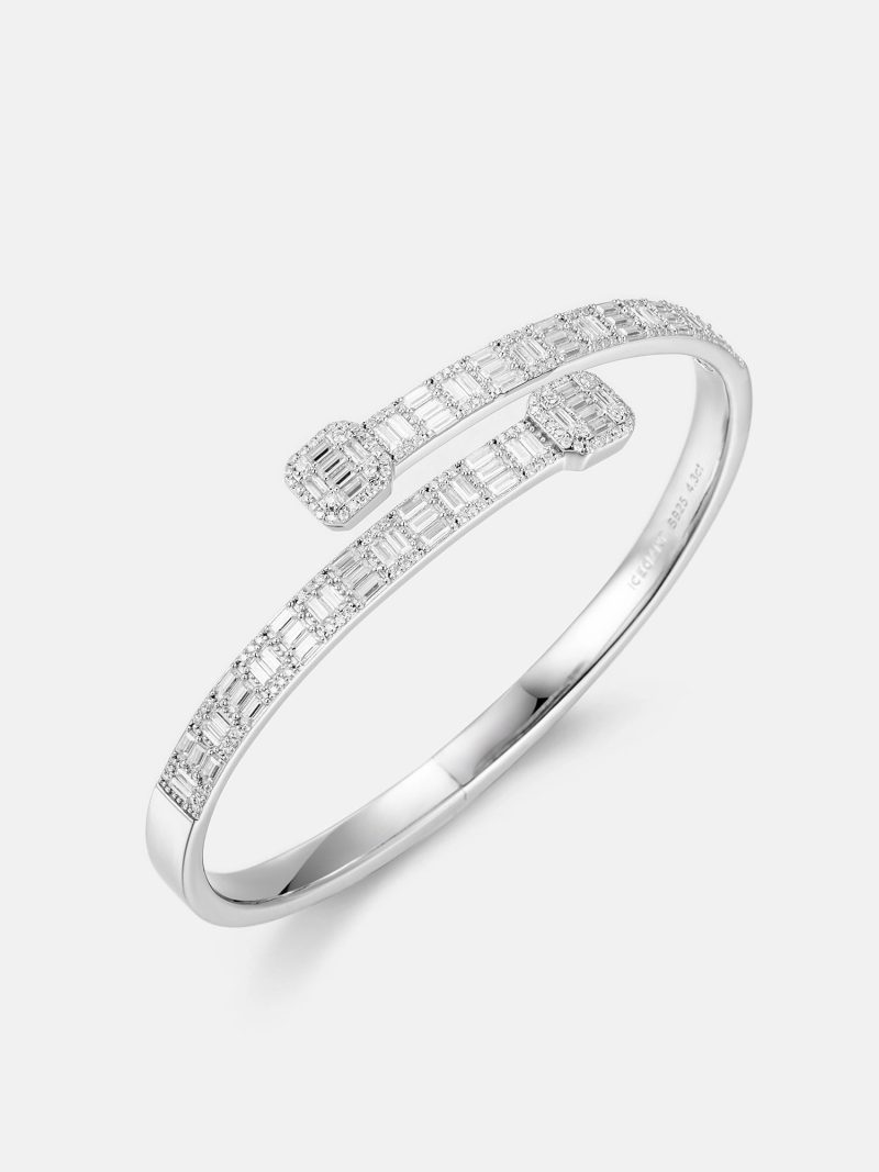 MoissaniteBaguetteDesignerBangle 4