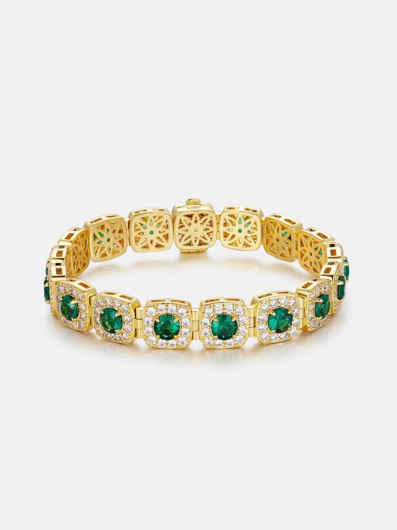 MoissaniteEmeraldCushionCutBracelet 3