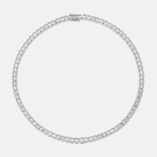 S925Moissanite6mmBaguetteTennisChain 4