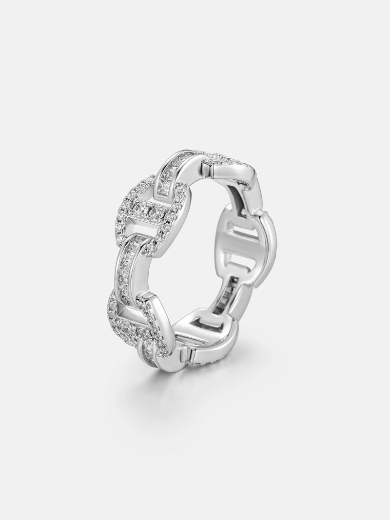 S925MoissaniteMarinerLinkRing 4