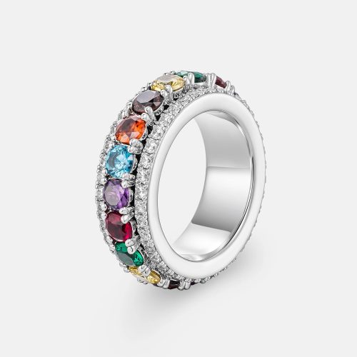 S925MoissaniteMultiGemstoneRotatablering 4