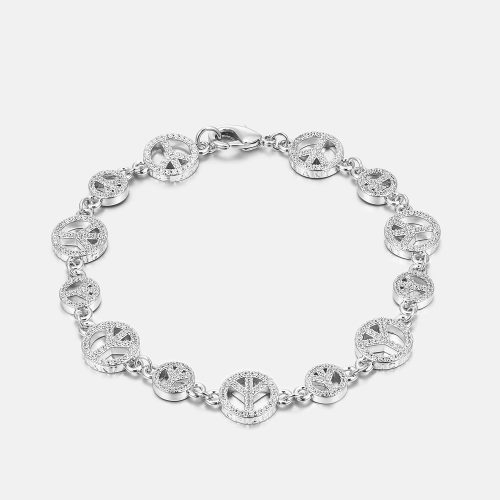 S925MoissanitePeaceSignBracelet 4