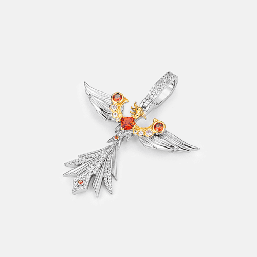 S925MoissanitePhoenixPendant 1