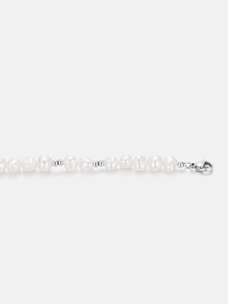 S925PearlMoissaniteBeadedBracelet 2