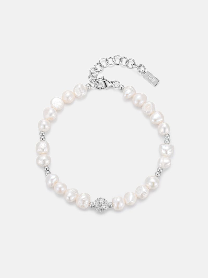 S925PearlMoissaniteBeadedBracelet 5