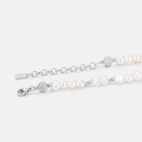 S925PearlMoissaniteBeadedChain 1