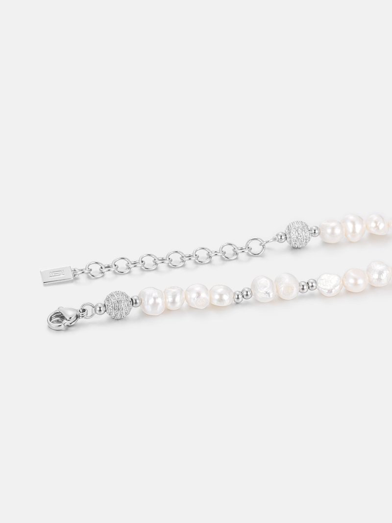 S925PearlMoissaniteBeadedChain 1