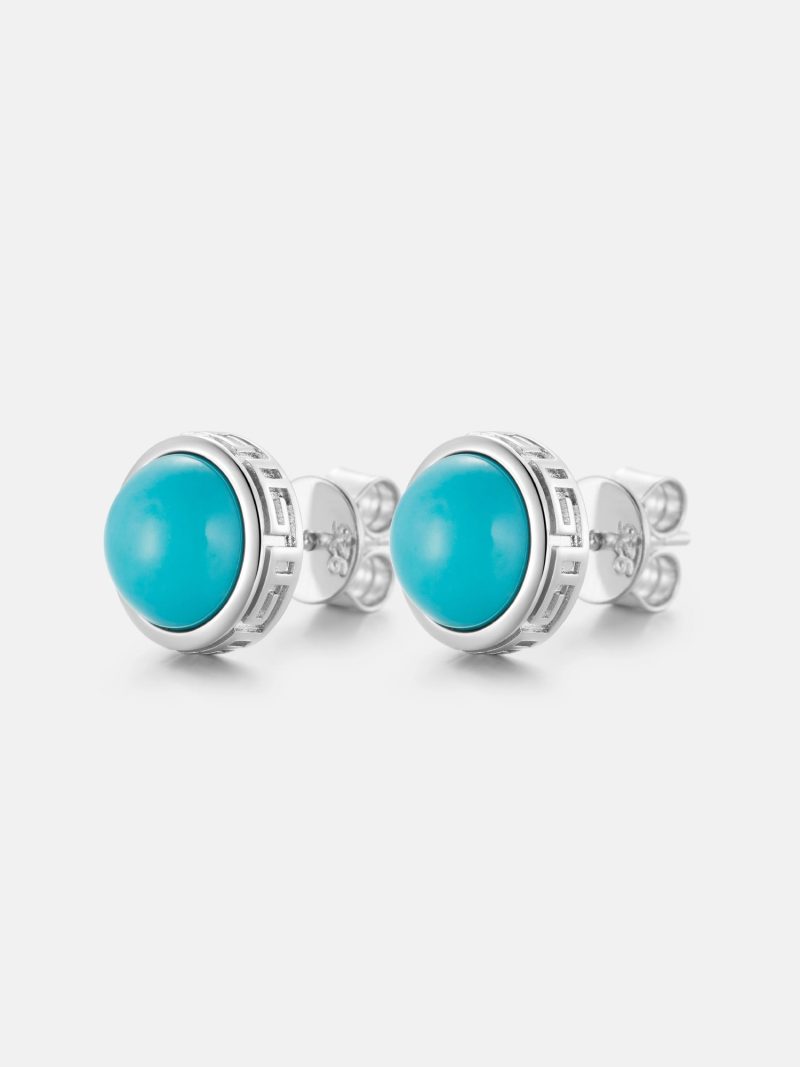 S925TurquoiseStudEarrings 1