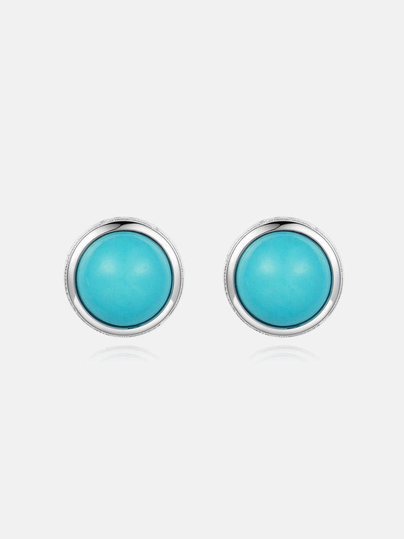 S925TurquoiseStudEarrings 4