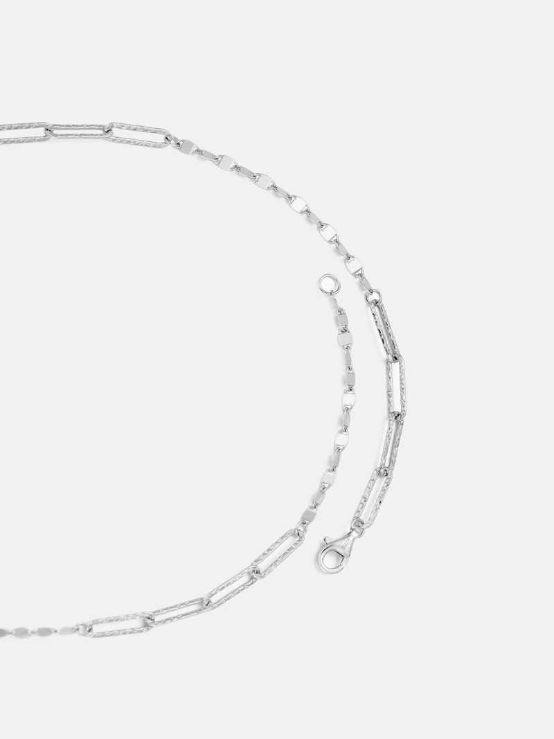 ShimmerSilverPaperclipChainOrBracelet 5